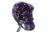 Amethyst Geode With Metal Stand - Uruguay #306942-2